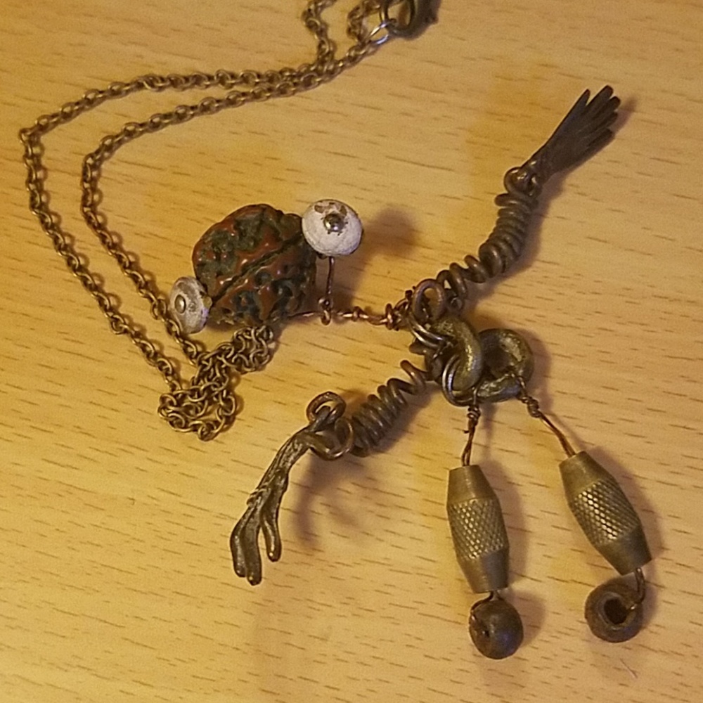 Handmade creature necklace